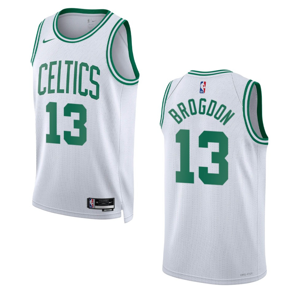 Men's Boston Celtics Malcolm Brogdon #13 Association Edition White Swingman 2022-23 Jersey 2401TSNR